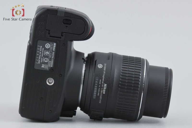 "Shutter count 2,348" Nikon D3100 Black 14.2 MP Digital SLR Camera 18-55 VR Lens