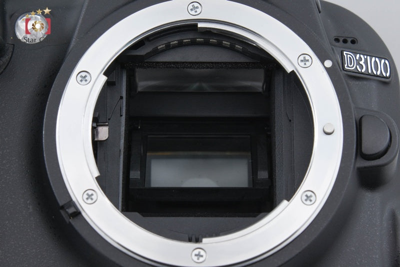 "Shutter count 2,348" Nikon D3100 Black 14.2 MP Digital SLR Camera 18-55 VR Lens