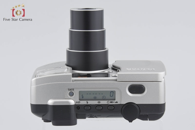 Pentax ESPIO 90MC Silver 35mm Point & Shoot Film Camera w/ Box