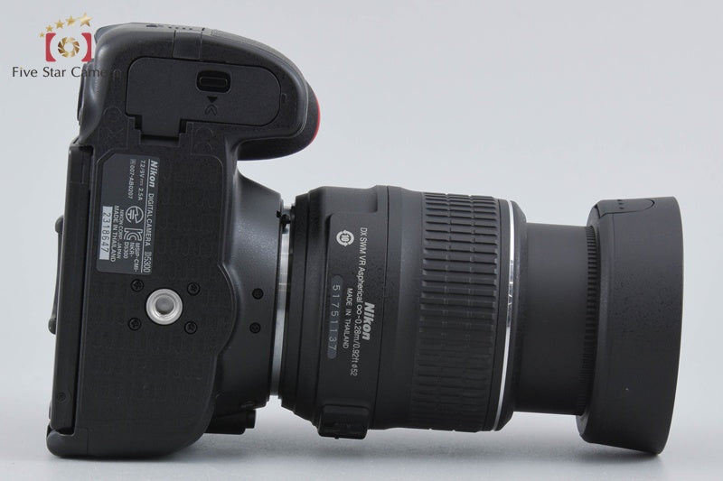 "Count 1,880" Nikon D5300 Black 24.2 MP DSLR Camera AF-S DX 18-55 VR Lens