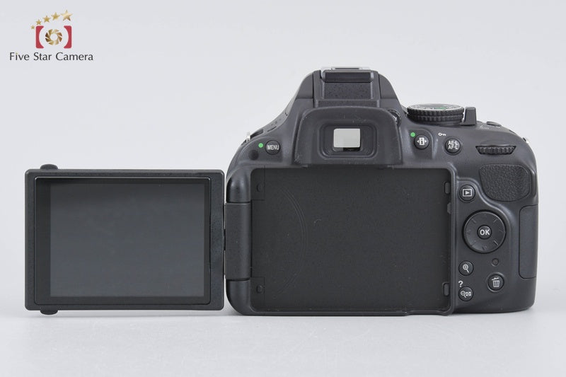 "Shutter count 5,137" Nikon D5200 Black 24.1 MP DSLR 18-55 VR Lens