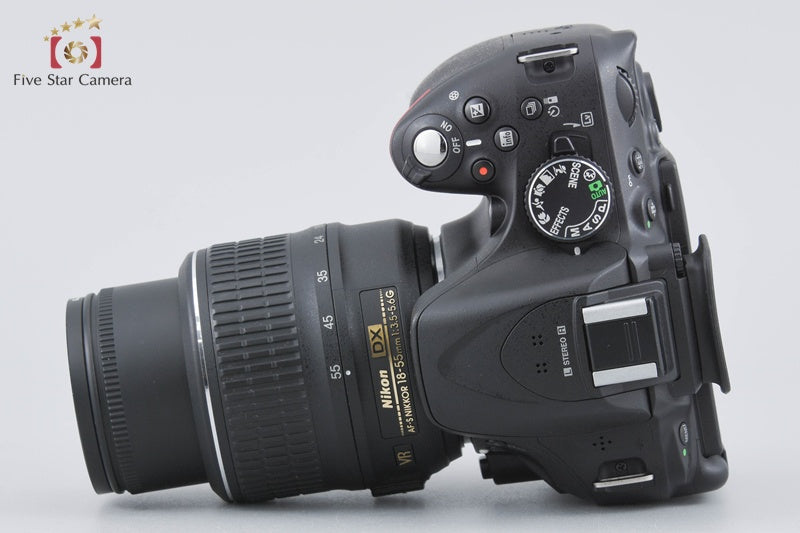 "Shutter count 5,137" Nikon D5200 Black 24.1 MP DSLR 18-55 VR Lens