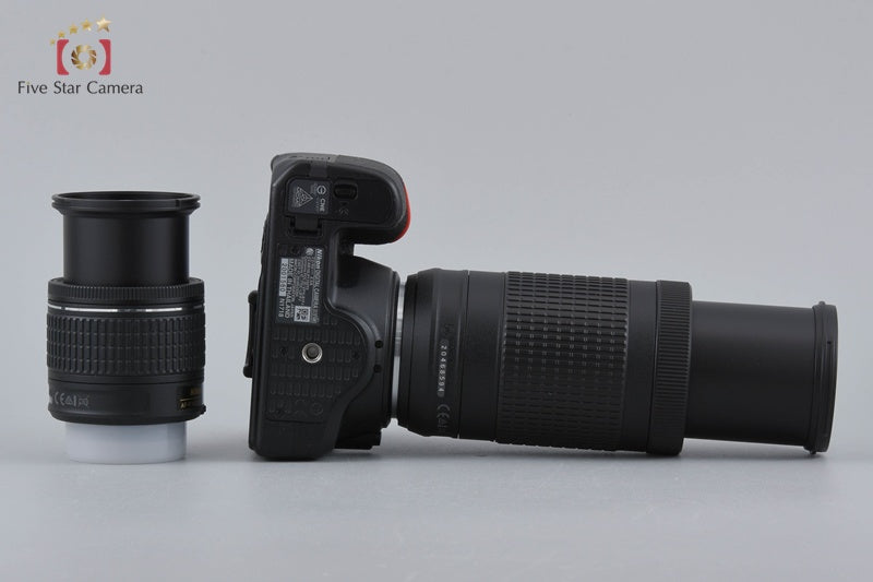 Count 1,509 Nikon D3500 Black 24.8 MP DSLR Camera 18-55 70-300 VR Lens w/ Box