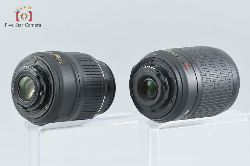 Shutter count 1,608 Nikon D5000 12.3 MP DSLR Camera 18-55 55-200 VR Lenses