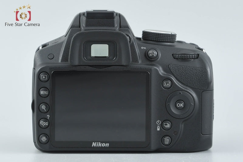 Shutter count 3,307 Nikon D3200 Black 24.2 MP DSLR 18-55 55-200 VR Lenses