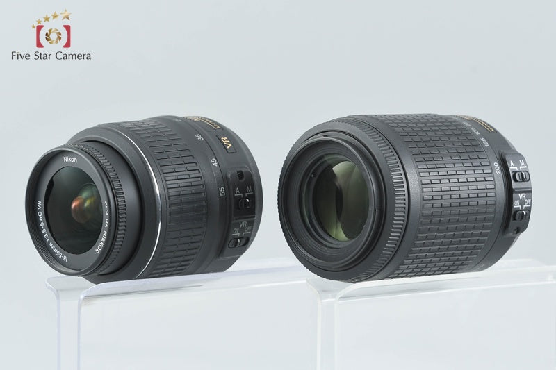 Shutter count 3,307 Nikon D3200 Black 24.2 MP DSLR 18-55 55-200 VR Lenses