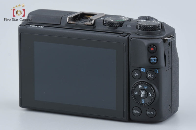 Canon EOS M3 Black 24.2 MP Digital Camera 18-55 55-200 Lenses w/ Box