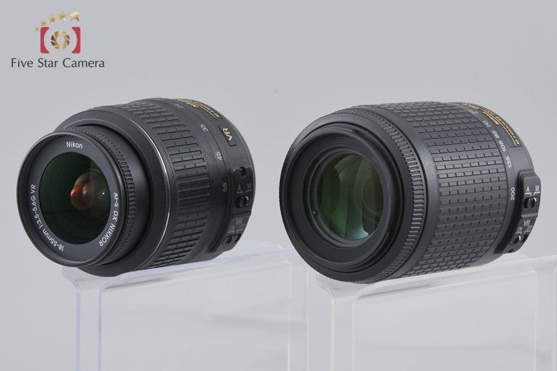 Shutter count 5,140 Nikon D5000 12.3 MP DSLR Camera 18-55 55-200 VR Lenses