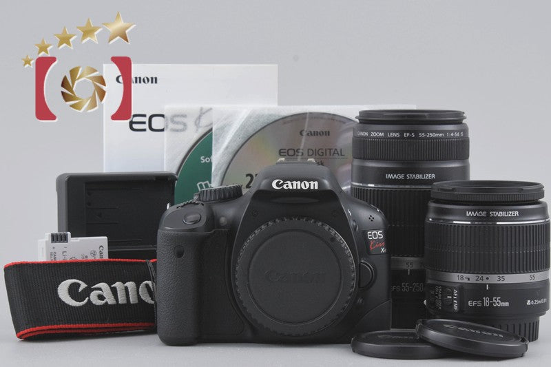 Canon EOS Kiss X4 / Rebel T2i / 550D 18.0 MP 18-55 55-250 Lenses