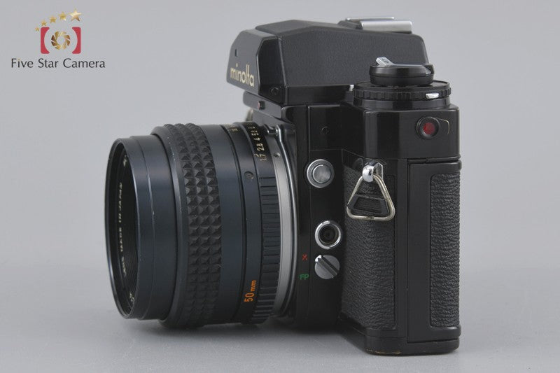 MINOLTA XE Black 35mm SLR Film Camera + MD 50mm f/1.7