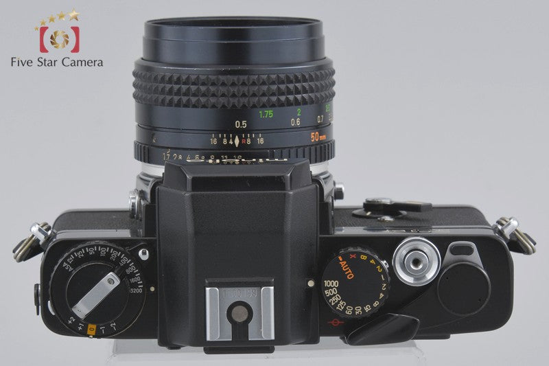 MINOLTA XE Black 35mm SLR Film Camera + MD 50mm f/1.7