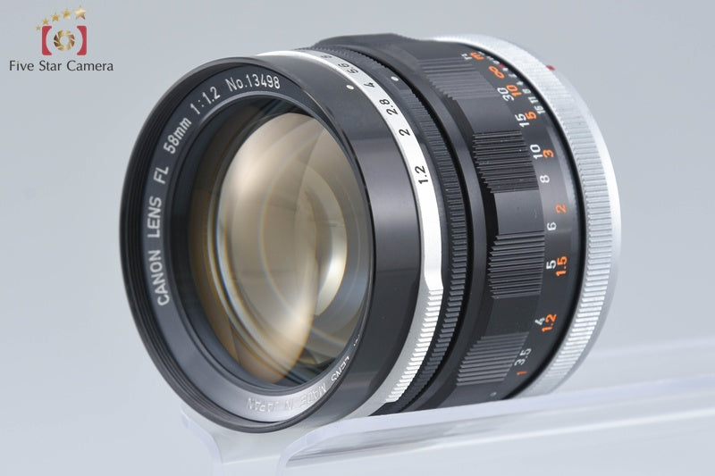 Canon FL 58mm f/1.2 FD Mount Lens