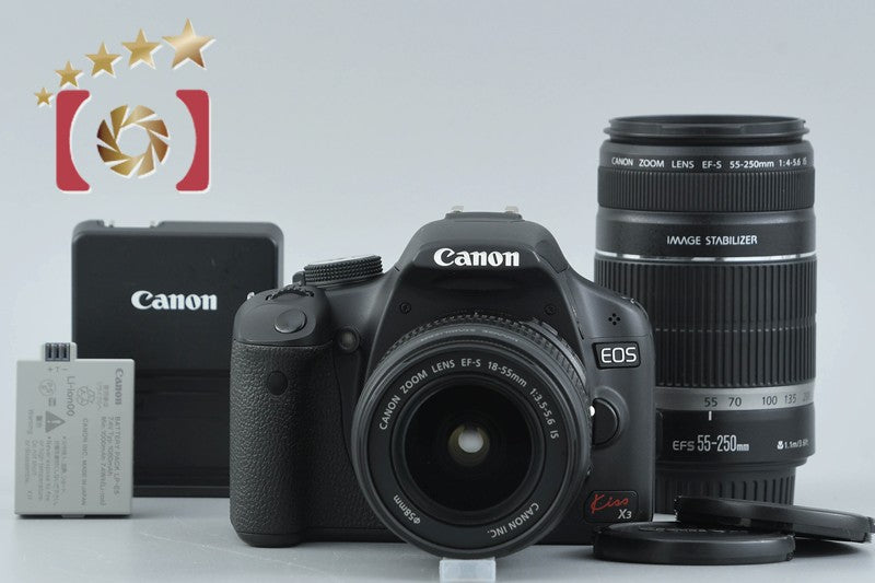 Canon EOS Kiss X3 / Rebel T1i / 500D 15.1 MP 18-55 55-250 Lenses