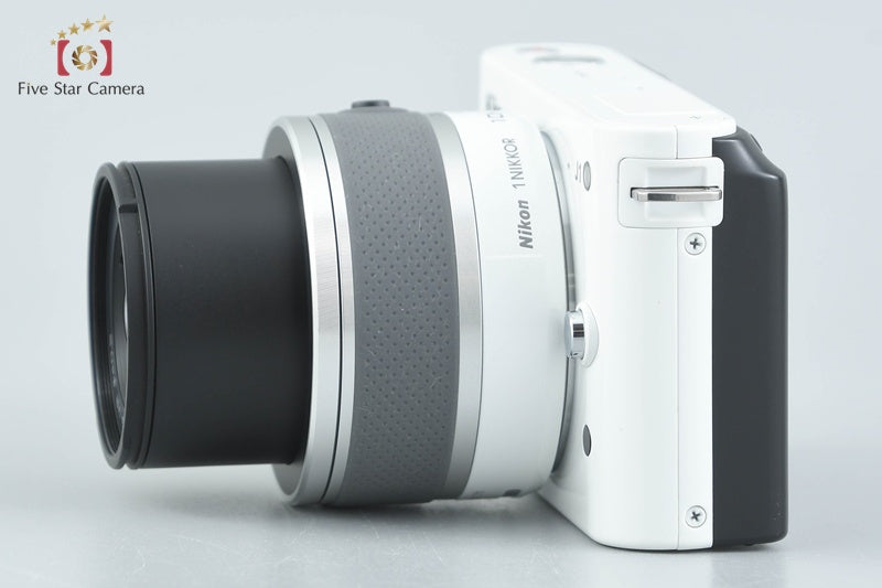 "Shutter count 945" Nikon 1 J1 White 10.1 MP Digital Camera 10-30 Lens
