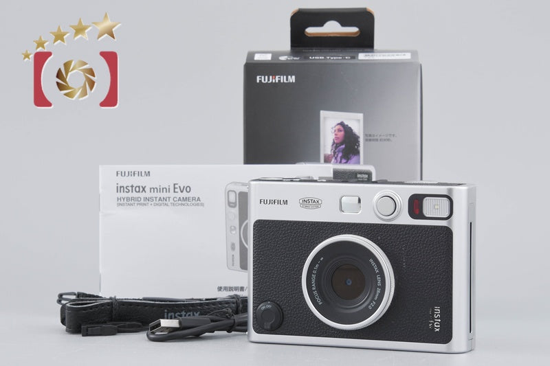 Fujifilm Instax Mini Evo Black Hybrid Instant Film Camera w/ Box