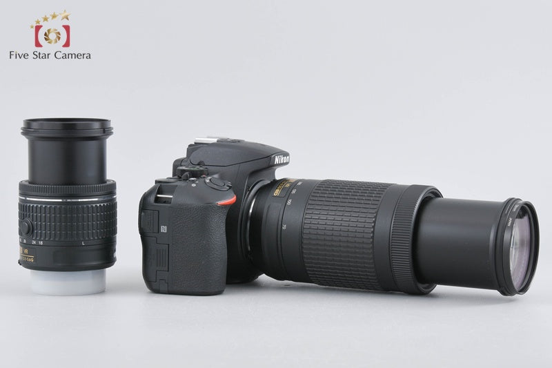 "Count 2,746" Nikon D5600 24.2 MP SLR Digital Camera 18-55 70-300 VR Lenses