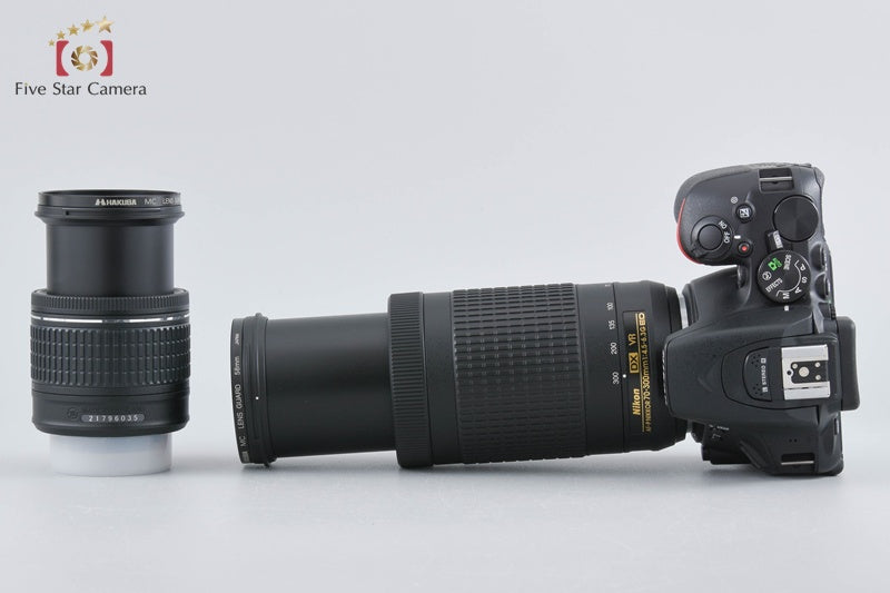 "Count 2,746" Nikon D5600 24.2 MP SLR Digital Camera 18-55 70-300 VR Lenses