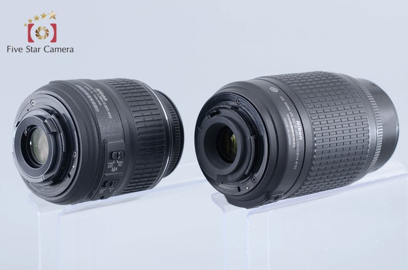 Nikon D3000 10.2 MP DSLR AF-S DX 18-55 55-200 Lenses