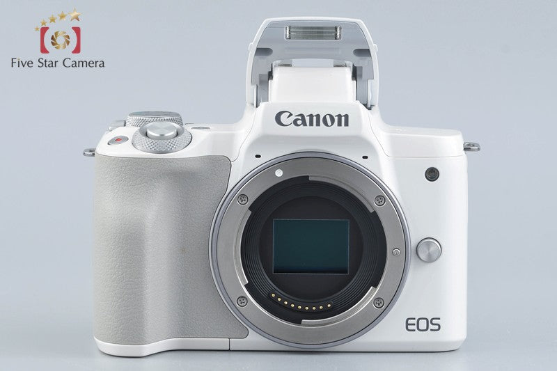 Canon EOS Kiss M / M50 White 24.0 MP 15-45 55-200 IS STM Lenses