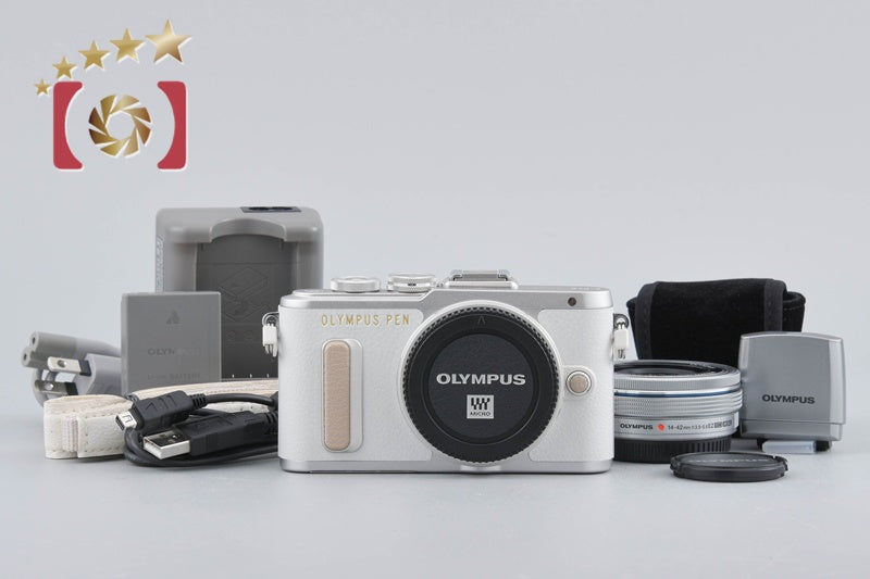 "Shutter count 101" Olympus PEN E-PL8 White 16.1 MP Digital Camera 14-42 Lens