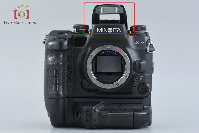 Minolta α-9 Maxxum 9 Dynax 9 SLR 35mm Film Camera + VC-9 Battery Grip