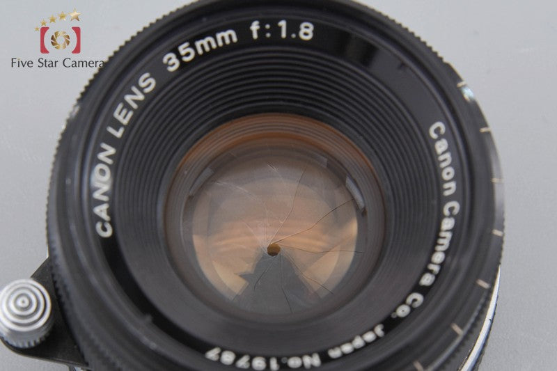 Rare!! Canon 35mm f/1.8 L39 LTM Leica Thread Mount Lens Black