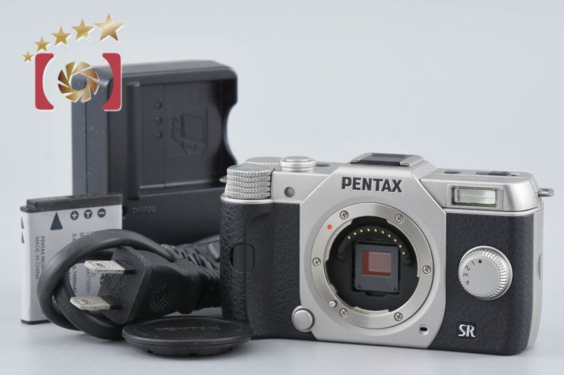 "Shutter count 4,869" PENTAX Q10 Silver 12.4 MP Digital Mirrorless Camera Body