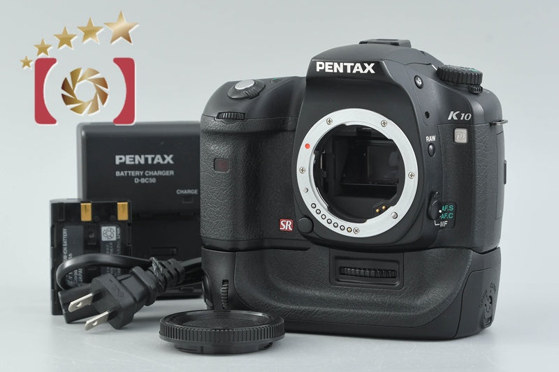 PENTAX K10D 10.2 MP DSLR Camera Body w/ D-BG2 Battery Grip