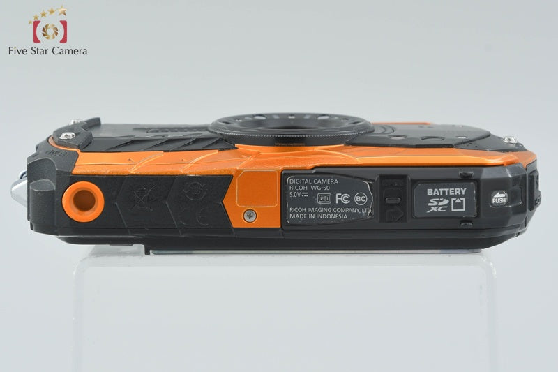 Ricoh Pentax WG-50 Orange 16.0 MP Waterproof Action Camera from Japan