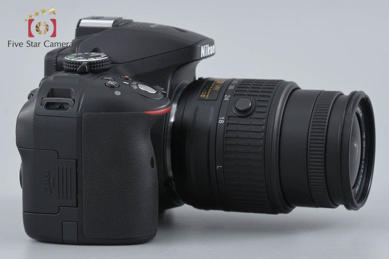 "Count 4,196" Nikon D5300 Black 24.2 MP DSLR Camera 18-55 VR II Lens