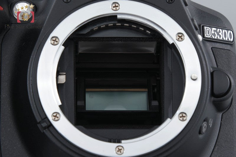 "Count 4,196" Nikon D5300 Black 24.2 MP DSLR Camera 18-55 VR II Lens