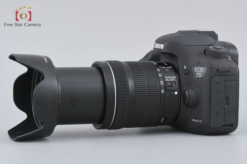 "Count 4,016" Canon EOS 7D Mark II 20.2 MP 18-135 Lens + BG-E16 Battery Grip