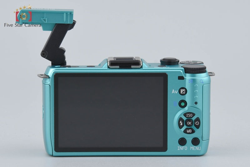 "Count 702" PENTAX Q10 Mint Aqua 12.4 MP Digital Camera 5-15 15-45 Lenses