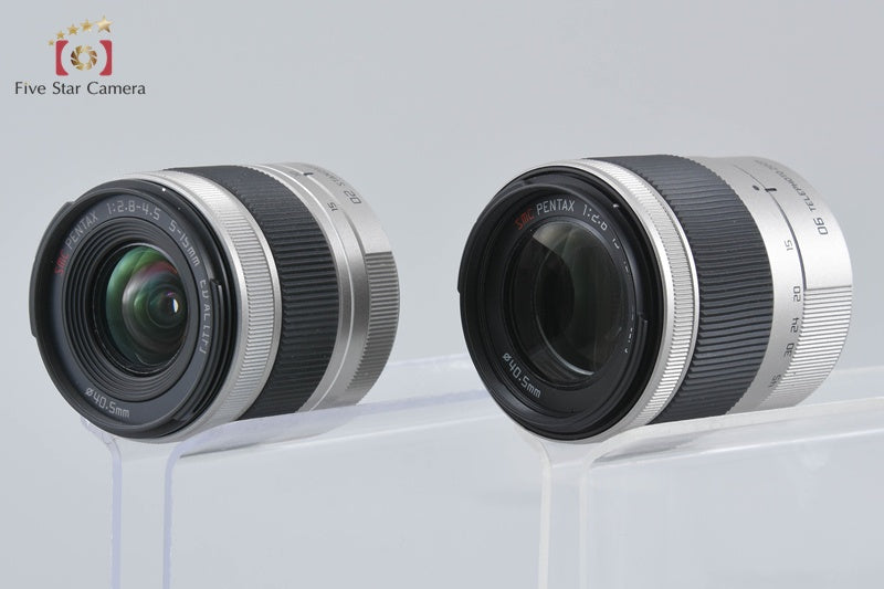 "Count 702" PENTAX Q10 Mint Aqua 12.4 MP Digital Camera 5-15 15-45 Lenses