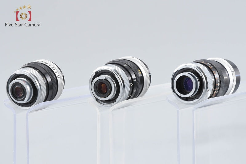 Canon Eight + C-8 6.5mm f/1.8 + C-8 13mm f/1.4 + C-8 38mm f/1.8