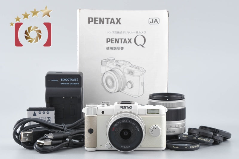 "Count 416" PENTAX Q White 12.4 MP Digital Mirrorless Camera 5-15 8.5 Lenses