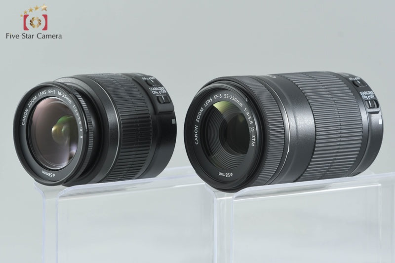 Canon EOS Kiss X5 / Rebel T3i / 600D 18.0 MP 18-55 55-250 Lenses