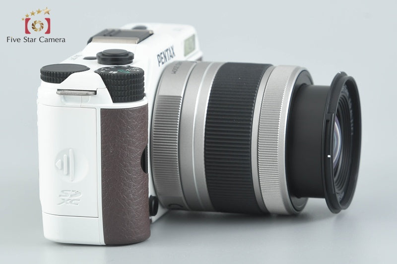 Shutter count 1,182 PENTAX Q7 White x Brown 12.4 MP Digital Camera 5-15 Lens