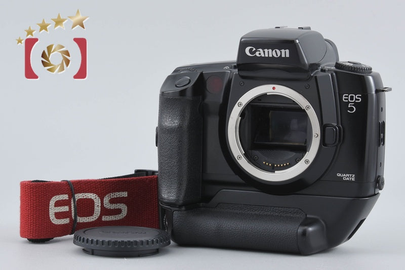 Canon EOS 5 QD 35mm SLR Film Camera Body + VG10 Battery Grip