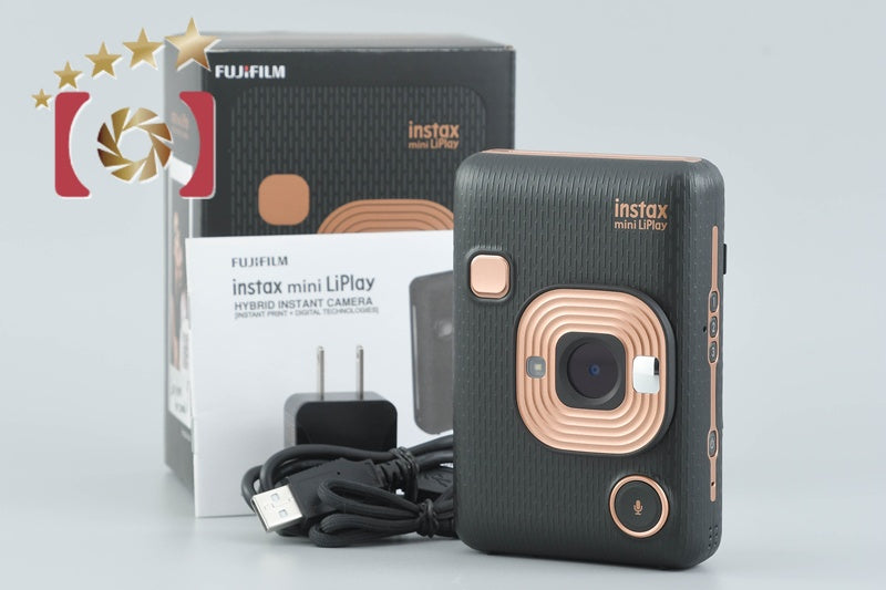 FUJIFILM Instax Mini LiPlay Elegant Black Instant Film Camera w/ Box