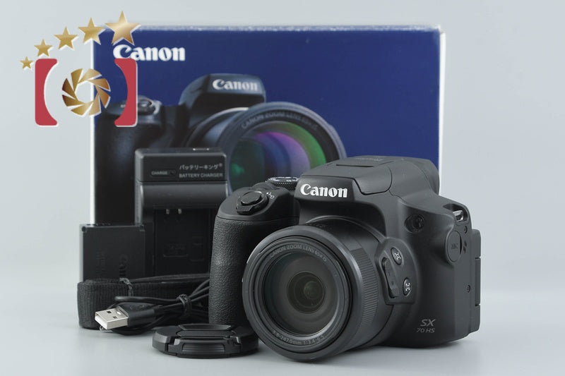 Canon PowerShot SX70 HS Black 20.3 MP Digital Camera w/ Box