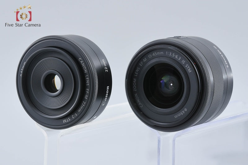 Canon EOS M100 Black 24.2 MP Digital Mirrorless Camera EF-M 15-45 22 Lenses