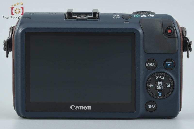 Canon EOS M Bay Blue 18.0 MP Mirrorless Camera 18-55 22 Lenses