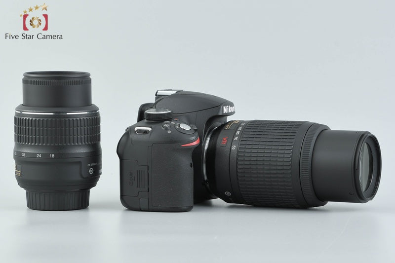 "Shutter count 891" Nikon D3200 Black 24.2 MP DSLR 18-55 55-200 Lenses