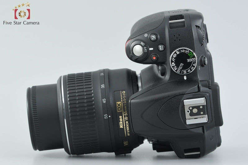 "Shutter count 4,359" Nikon D3300 Black 24.2 MP DSLR 18-55 VR Lens