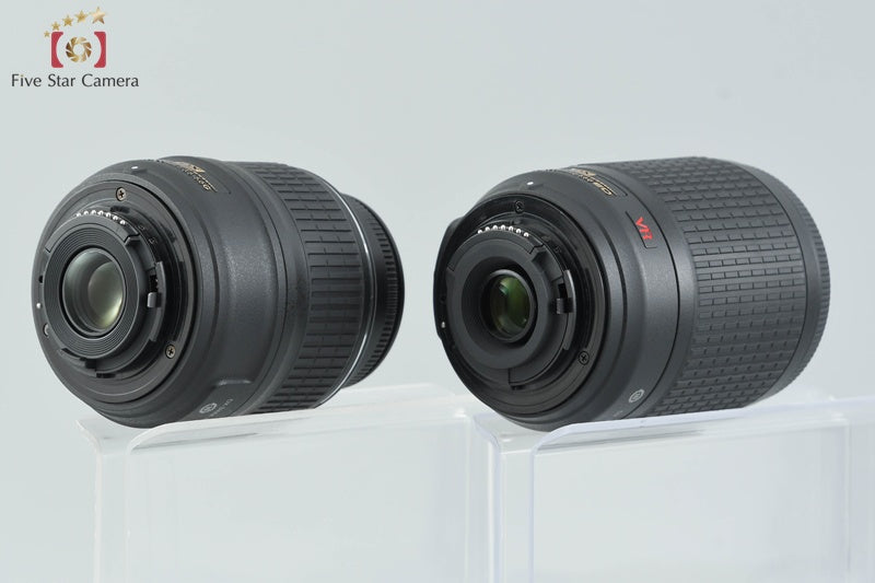 Nikon D5000 12.3 MP DSLR Camera 18-55 55-200 VR Lenses
