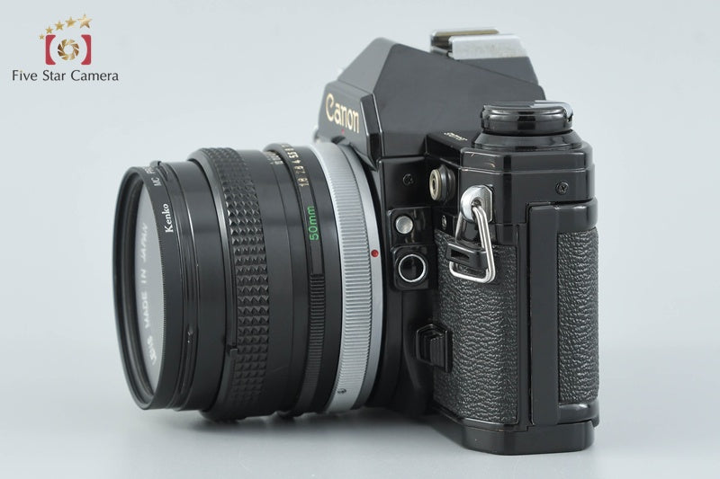 Canon AE-1 Black 35mm SLR Film Camera + FD 50mm f/1.8 S.C.