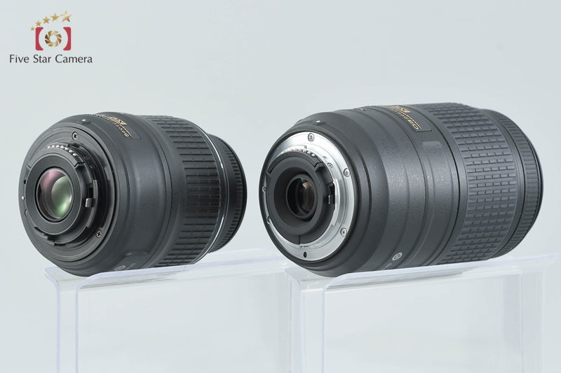 Nikon D5500 Black 24.2 MP DSLR Camera 18-55 55-300 VR Lenses