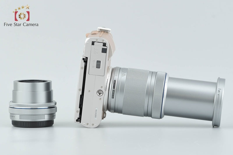 "Count 268" Olympus PEN E-PL10 Brown 16.1 MP EZ 14-42 40-150 Lenses