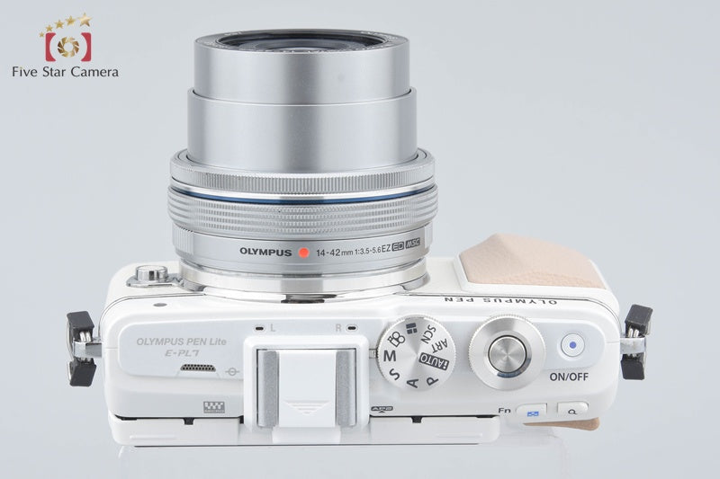 "Shutter count 2,525" Olympus PEN Lite E-PL7 White 16.1 MP 14-42 Lens